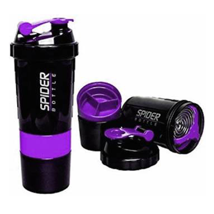 Bình nước bình lắc 3 ngăn shake bottle Spider Bottle