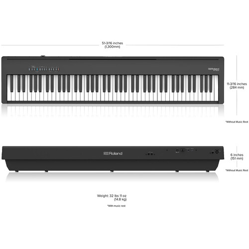 Đàn Roland FP-30X Portable Digital Piano with Bluetooth kèm Pedal, tặng tai nghe Samson SR859
