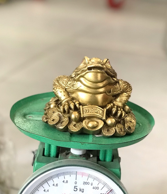 Thiềm thừ cóc 3 chân bằng đồng MS19
