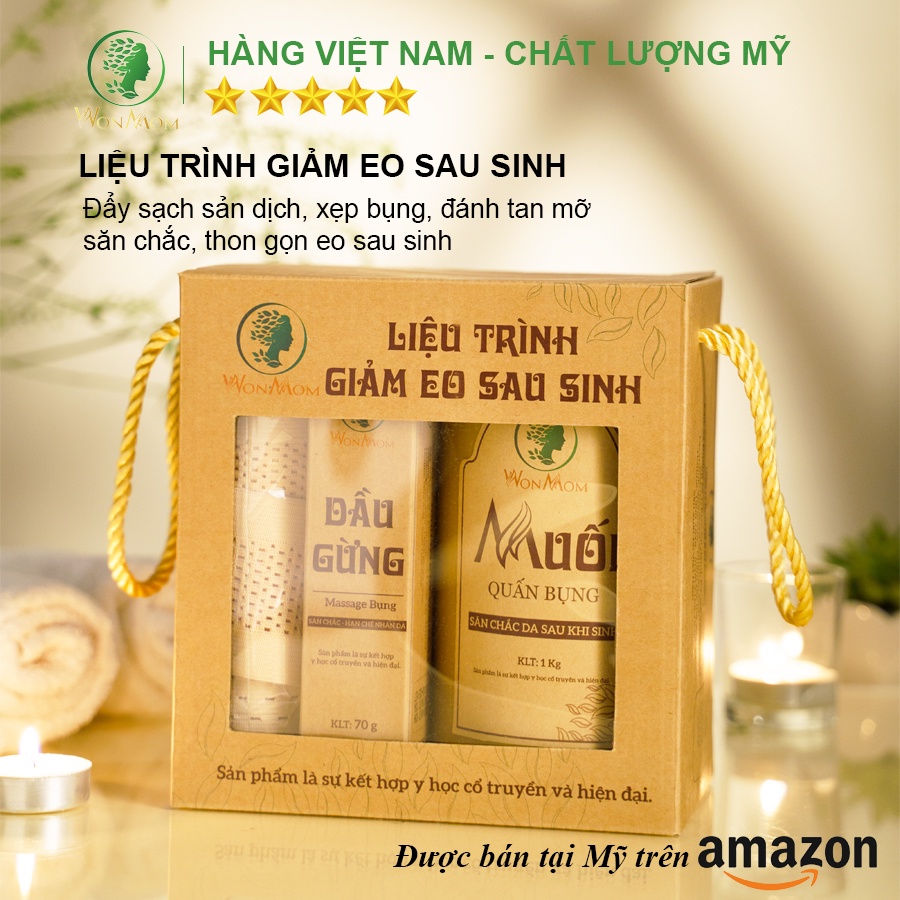 Bộ ở cữ căn bản Wonmom (1 Liệu trình giảm eo + 1 Cốt nghệ + 1 Kem nghệ tươi)