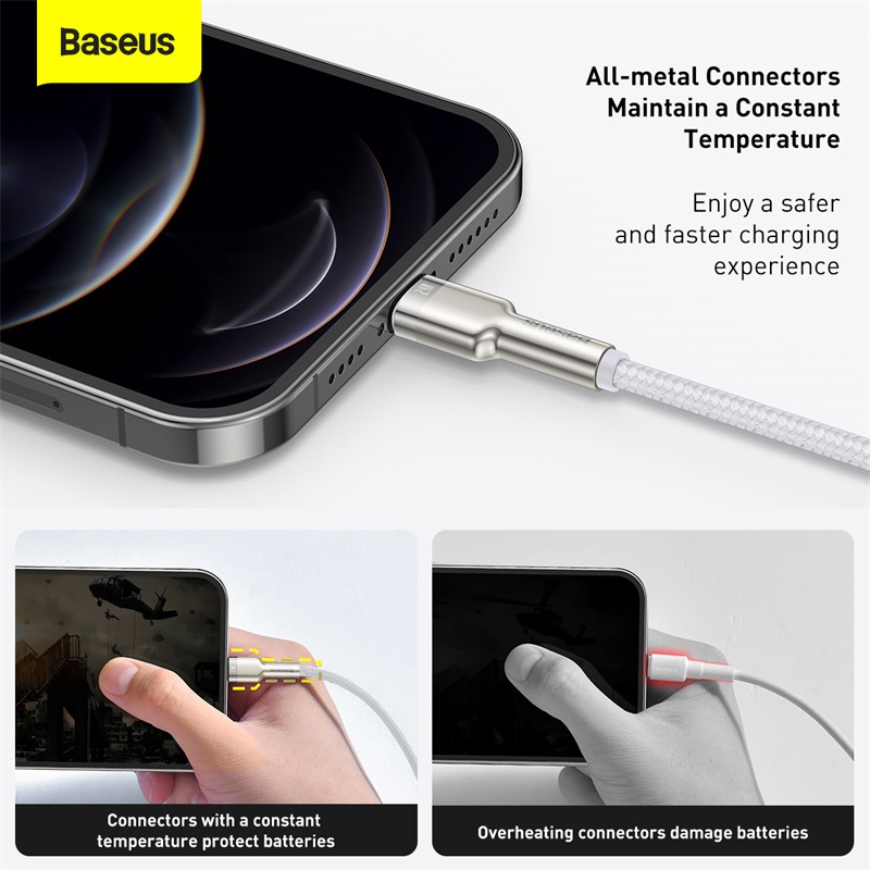 Baseus 2.4A Fast Charging USB Cable for iPhone 11 12 Pro Max Xs Xr X  Mrtal Data Cable for iPhone Cable 7 SE 8 Plus Charger for iPad air