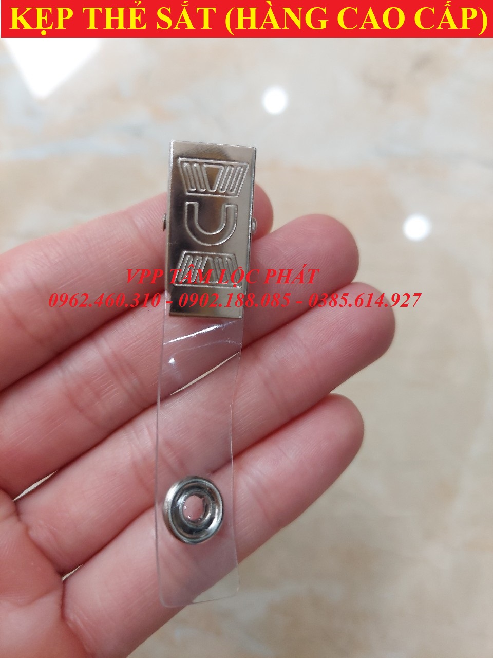 SỈ 100 Chiếc KẸP THẺ SẮT (LOẠI 1) - kẹp đeo thẻ