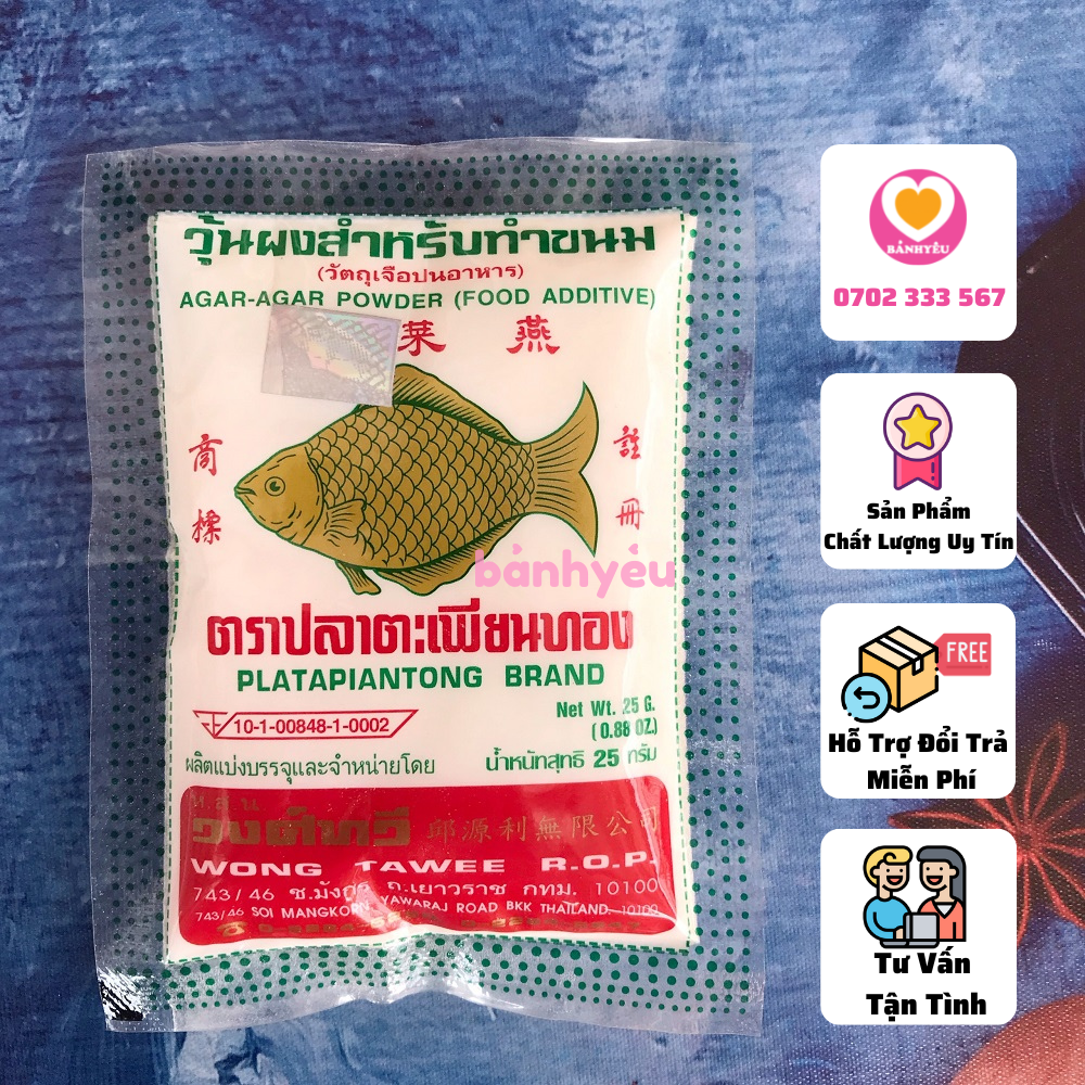 Bột rau câu CON CÁ VÀNG Thái Lan 25g