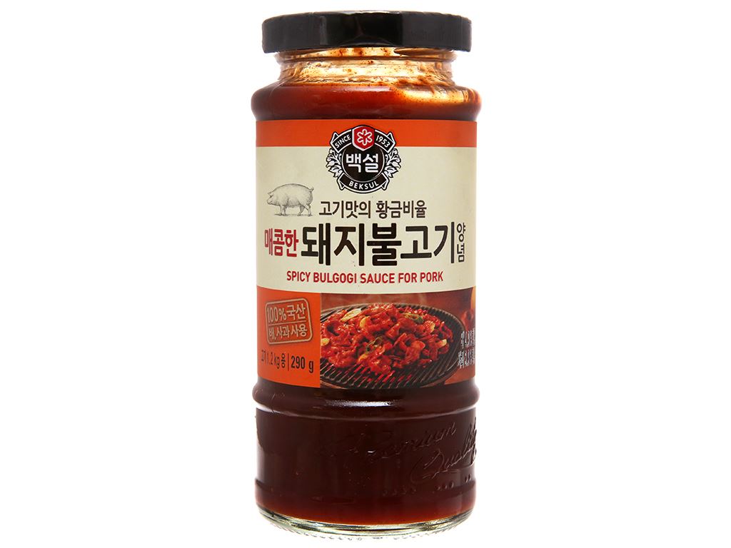 Sốt ướp bulgogi heo cay beksul hàn quốc hũ 290g