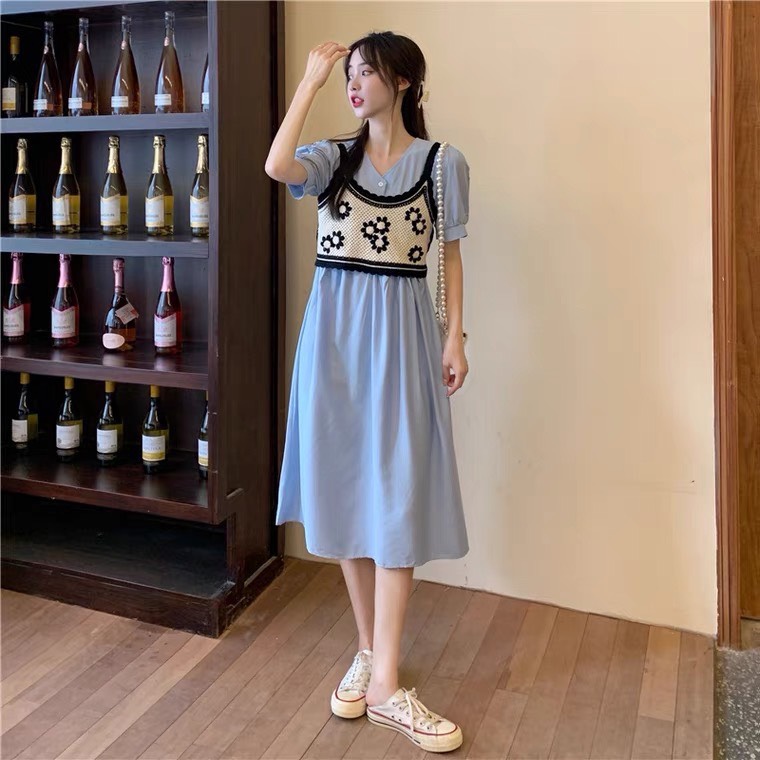 Áo Len Gile 2 Dây Thêu Hoa Cực Xinh