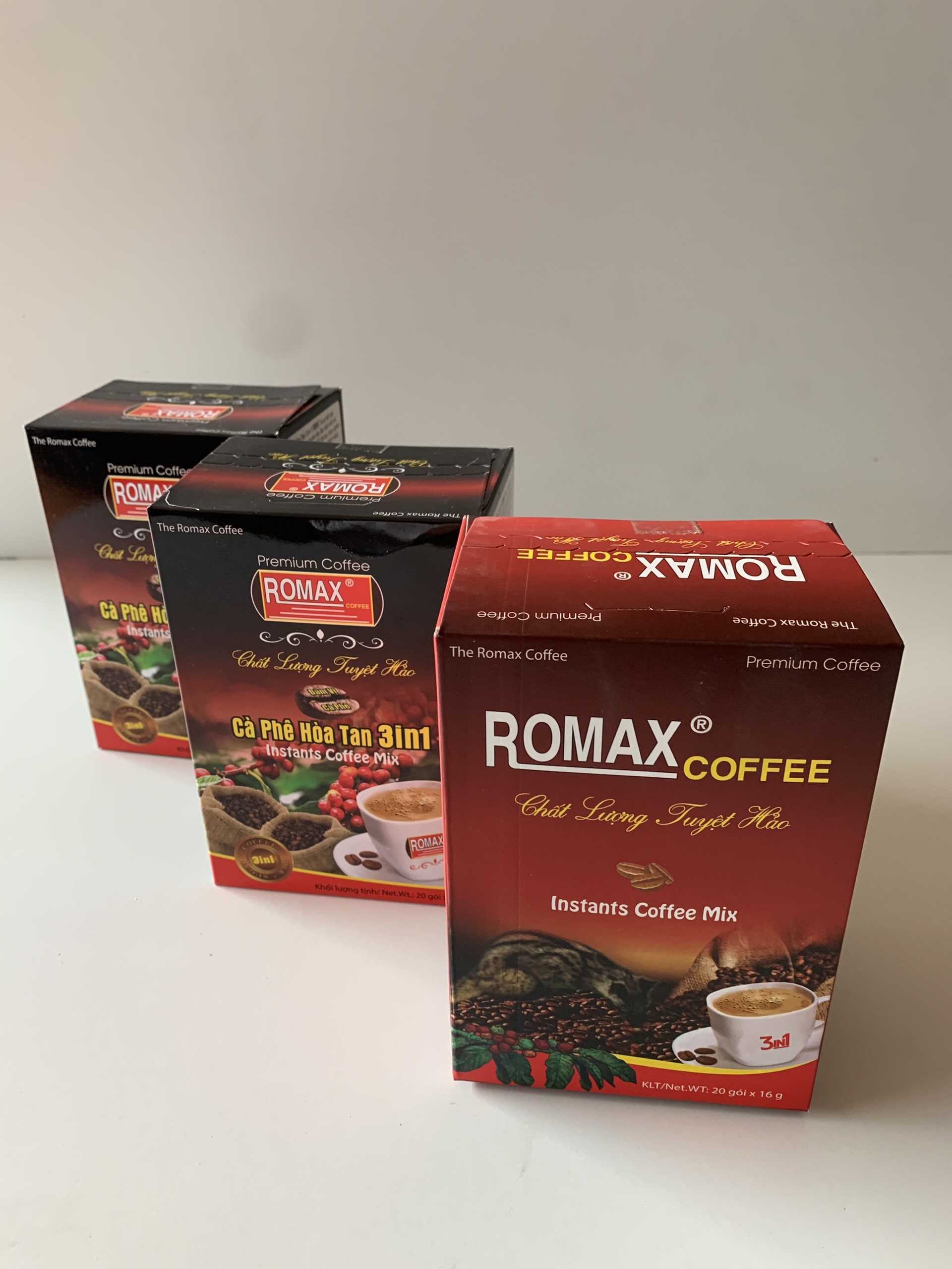 Cà Phê hòa tan ROMAX 3 in 1 (hộp 20 gói) - Romax Coffee