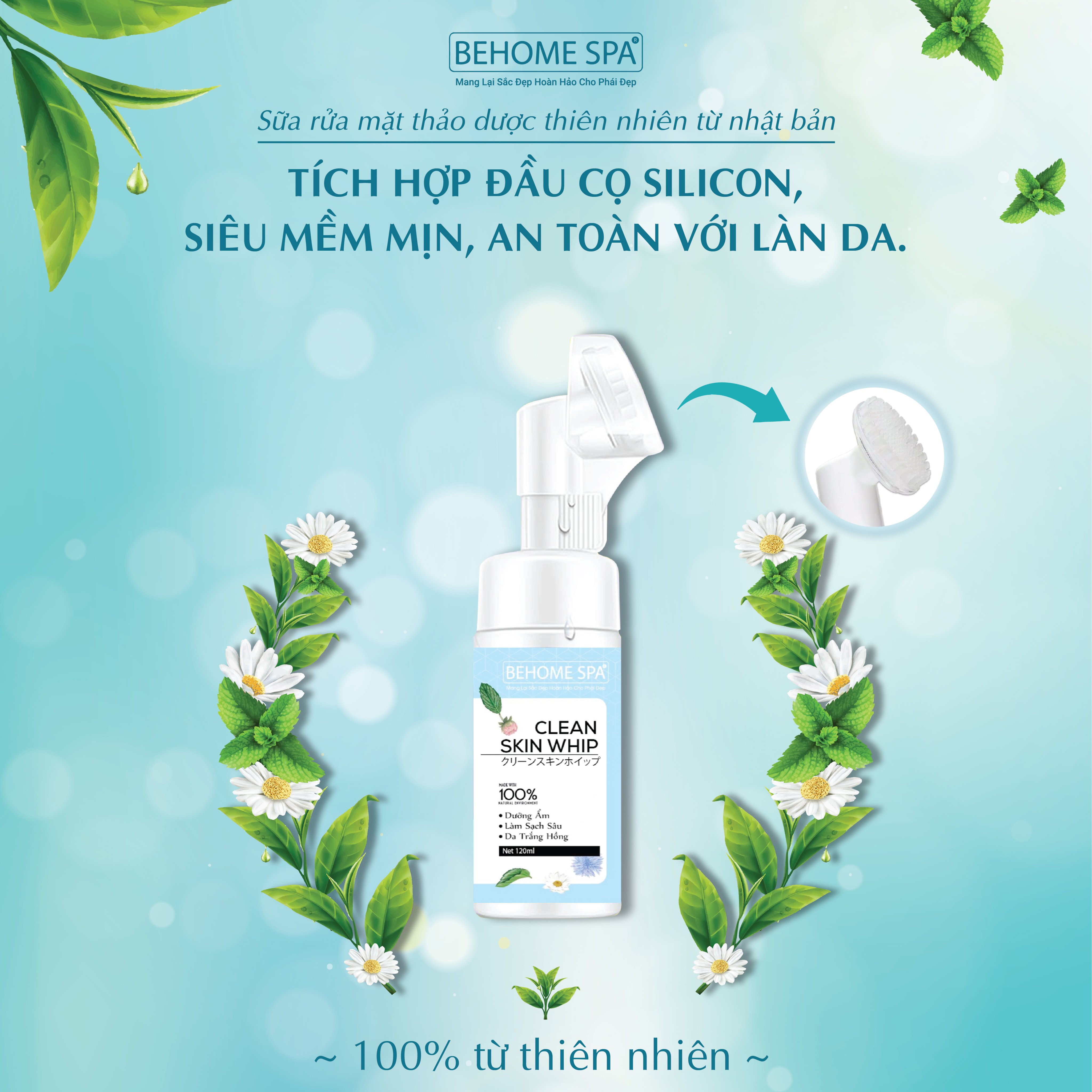 Sữa Rửa Mặt Thảo Dược Thiên nhiên BEHOME SPA