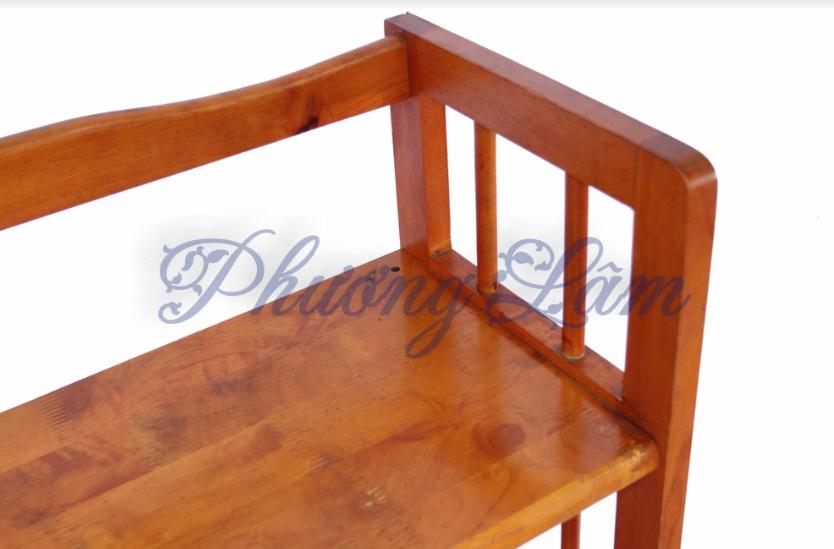 KỆ SÁCH GỖ 3 TẦNG CAO SU 3Tx40cm