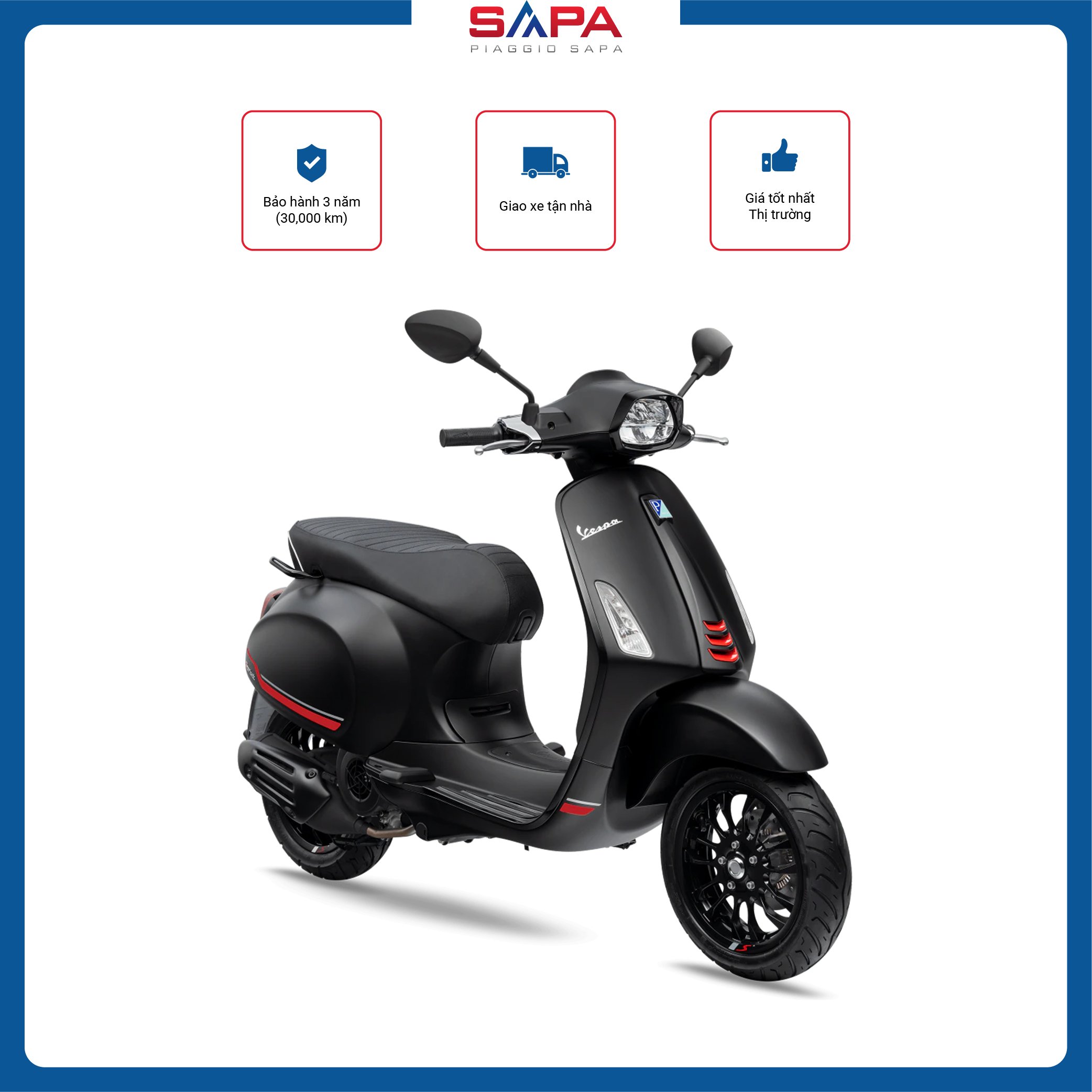 Xe Máy Vespa Sprint S 125 ABS Màu Đen