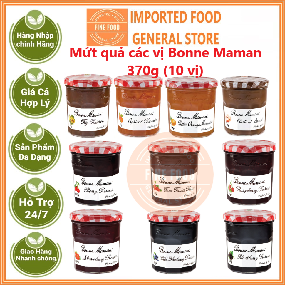 Mứt quả các vị Bonne Maman 370g (10 vị)
