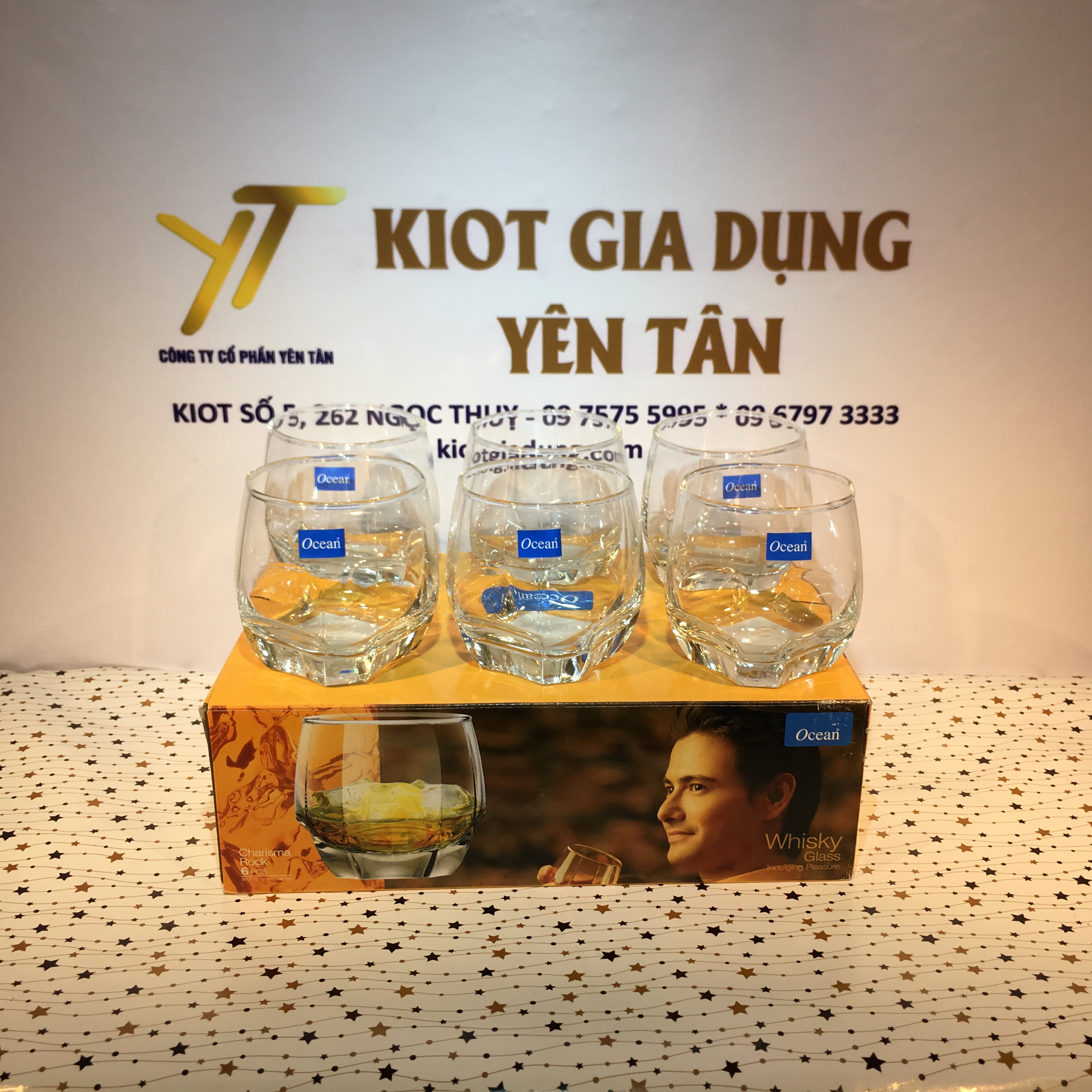 Cốc thủy tinh Ocean Charisma Rock 340ml