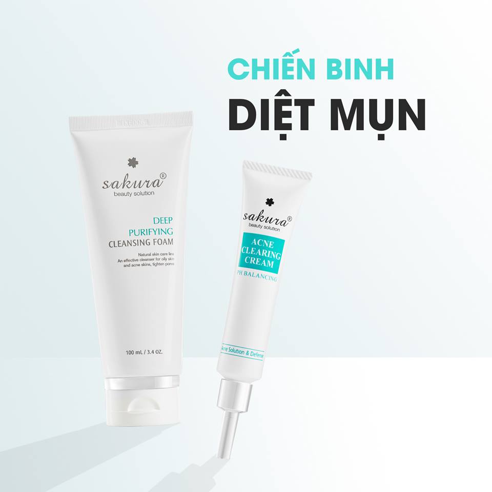 [HCM]SRM dành cho da dầu mụn Sakura Deep Purifying 100ml