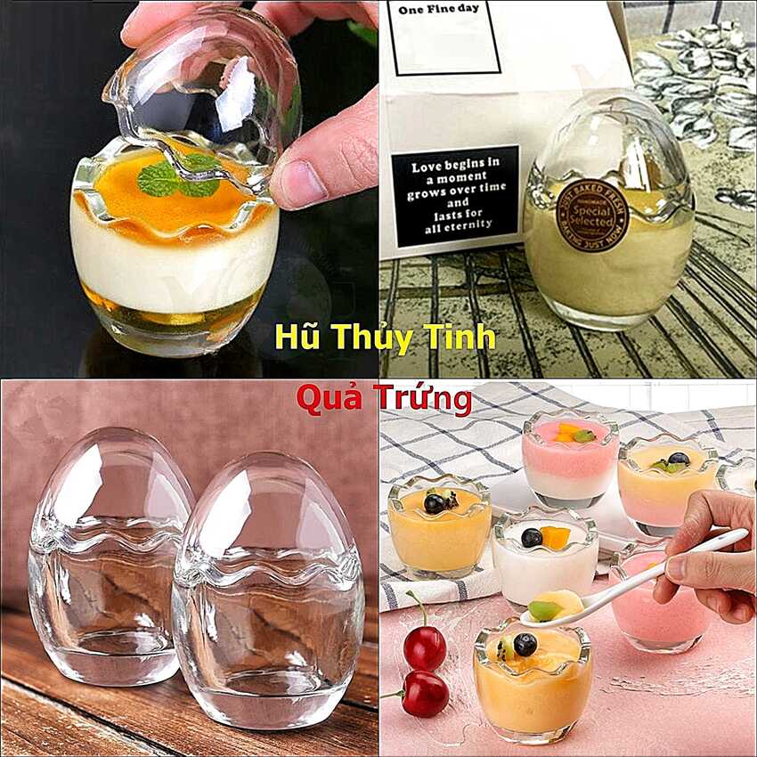 Glass Pot 60ML – Egg design – Super pure & thick – 1 egg