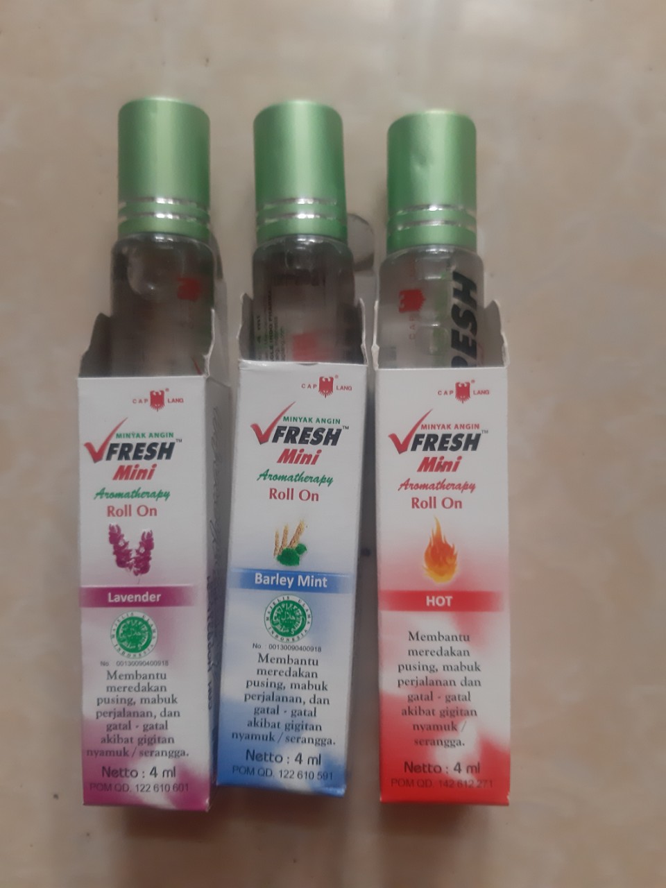 Dầu Gió tinh dầu thảo dược Vfresh 4ml các loại