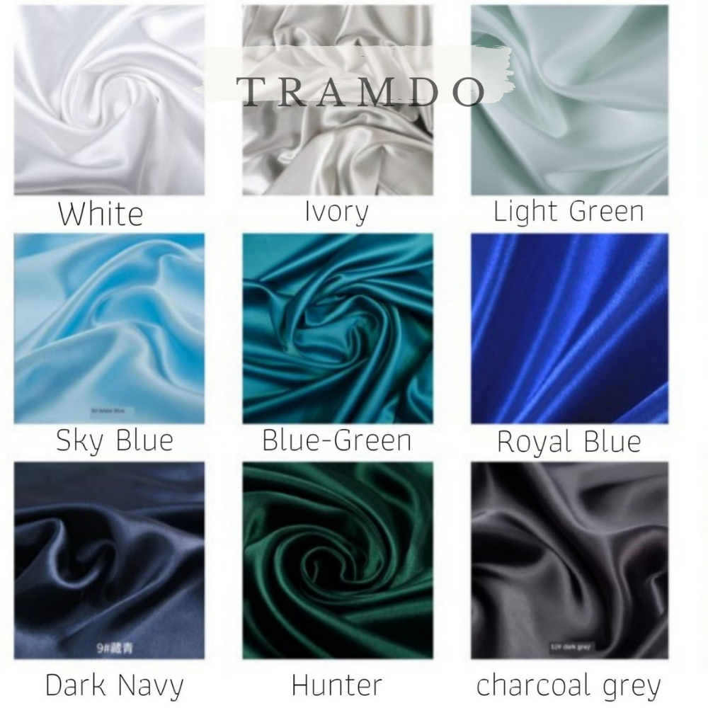 Vỏ gối ôm TRAMDO BEDDING 35x100cm Lụa Satin Silk (nhiều màu)