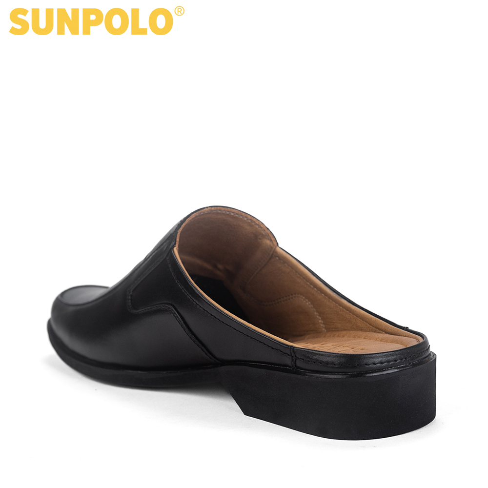 Dép Sapo Nam Da Bò SUNPOLO SPO001 (Đen, Nâu)