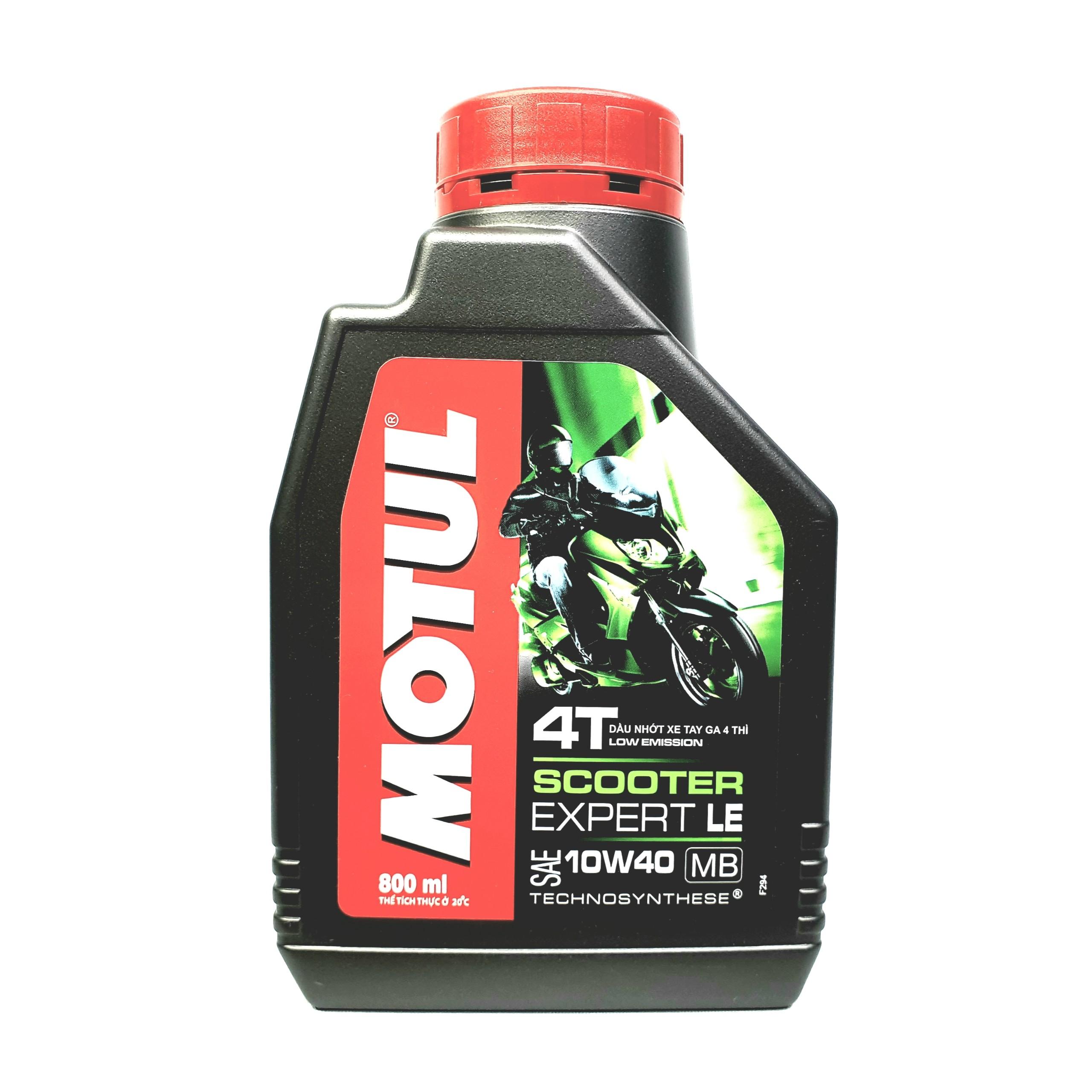 Motul 4t scooter expert le 10w40 800ml nhớt bán tổng hợp xe ga