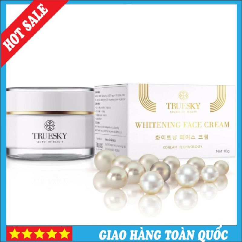 [chính hãng] Kem dưỡng trắng da mặt Truesky chiết xuất ngọc trai 10g - Whitening Face Cream giá rẻ