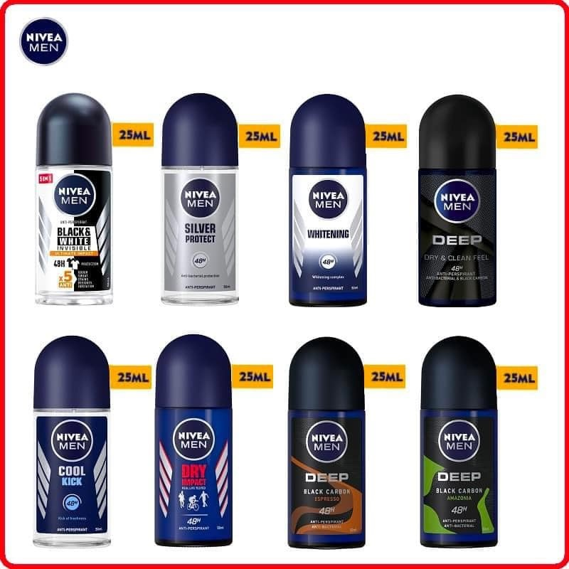 Lăn Khử Mùi Nivea Men Roll-On Deodorant 25ml - 50ml
