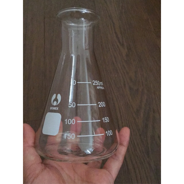 Bình tam giác -Bình nón 100ml 250ml cổ trơn- TQ