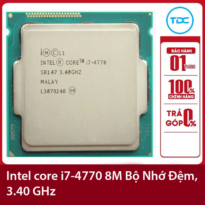 Bộ vi xử lý intel cpu core i7-4770 3.40ghz ,84w 4 lõi 8 luồng, 8mb cache socket intel lga 1150