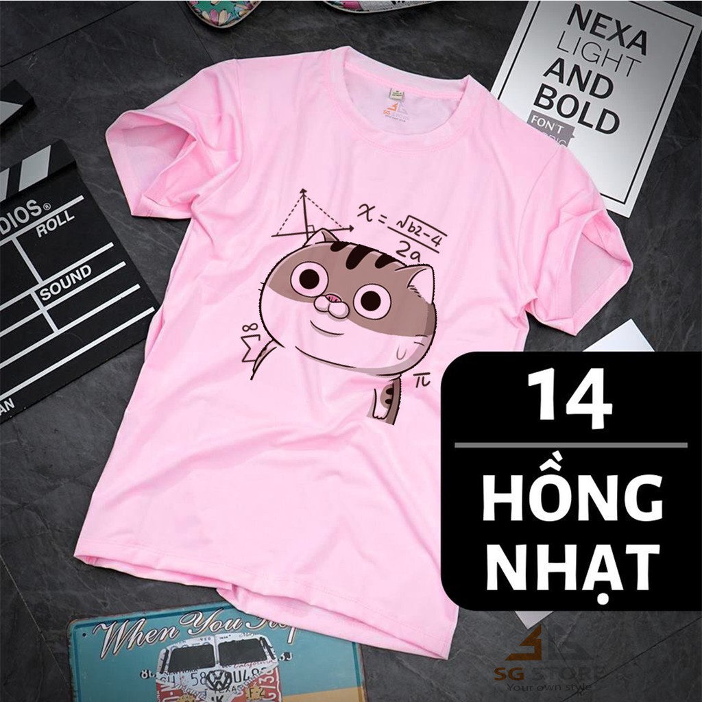 Áo mèo ami - áo thun tay ngắn cổ tròn - màu hồng nhạt