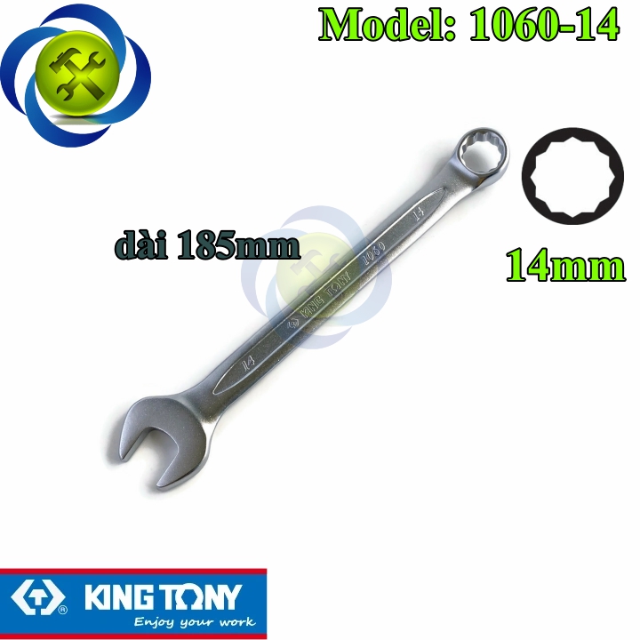 [HCM]Cờ lê vòng miệng 14mm Kingtony 1060-14 dài 185mm