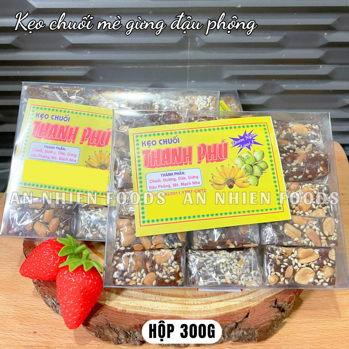 Kẹo chuối mè gừng đậu phộng