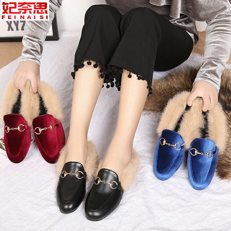 Princess nai 2022 new qiu dong han edition maomao sandals women outside