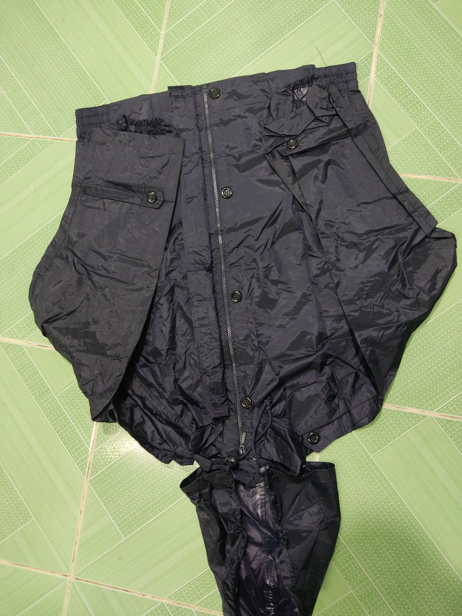 Bộ quần áo mưa xanh đen