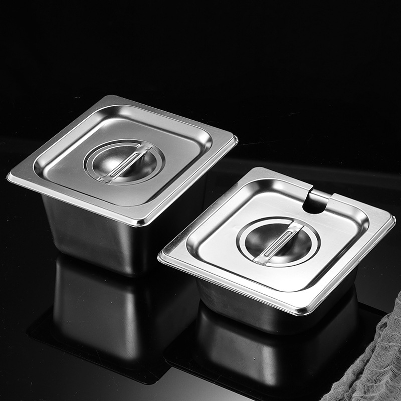 [HCM]Khay Inox Đựng Topping 1/6 (V2)