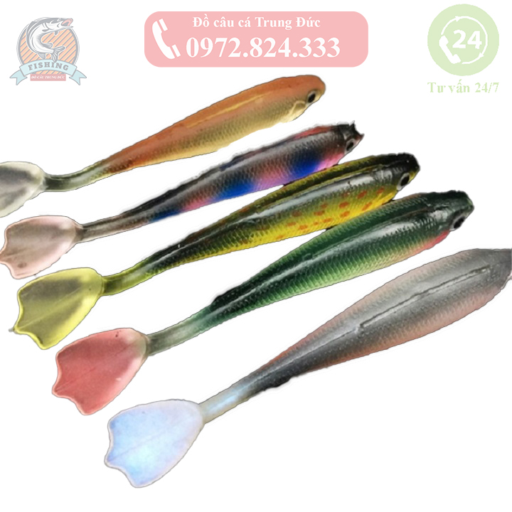 Mồi mềm câu cá lóc NFF giá rẻ (túi 5 con)