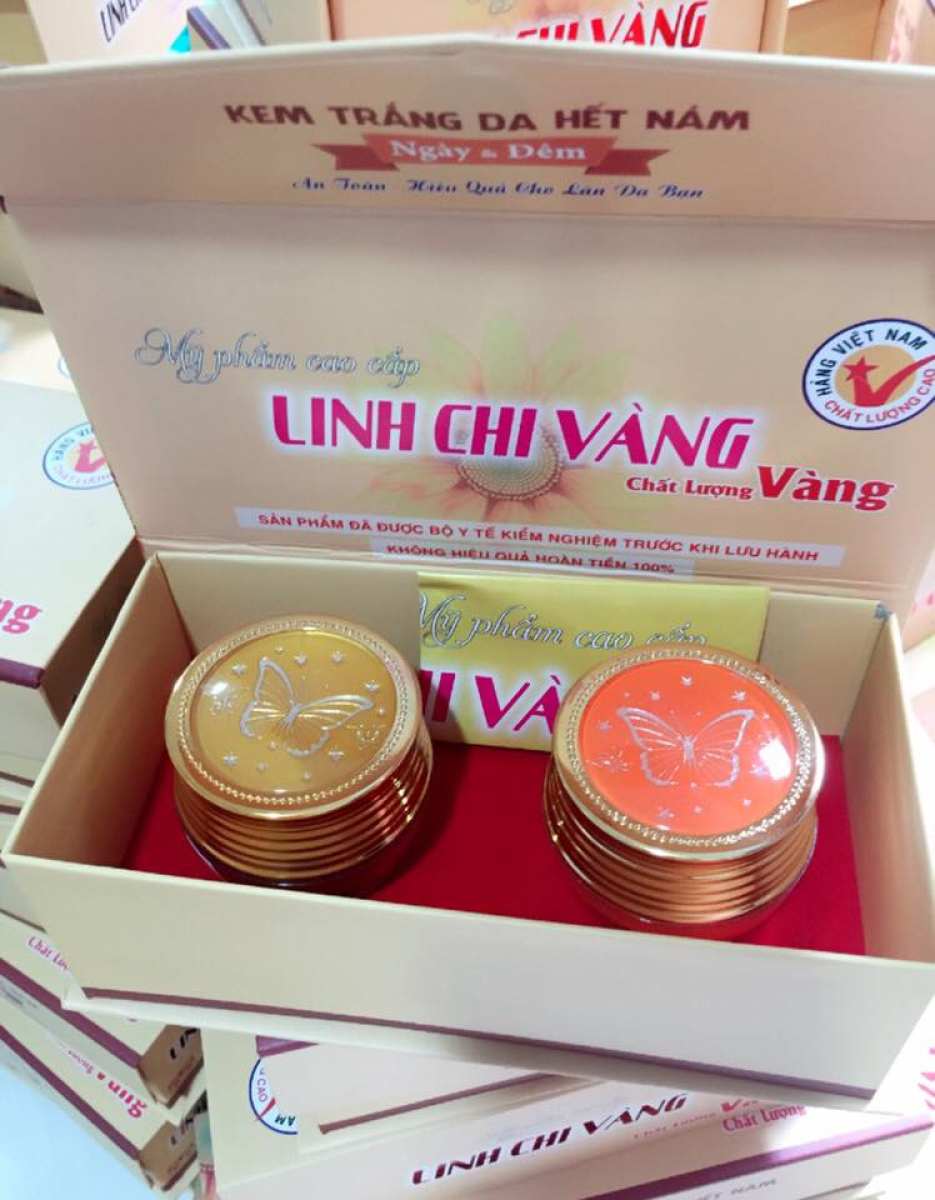 BỘ ĐÔI TRỊ NÁM, TRẮNG DA LINH CHI VÀNG
