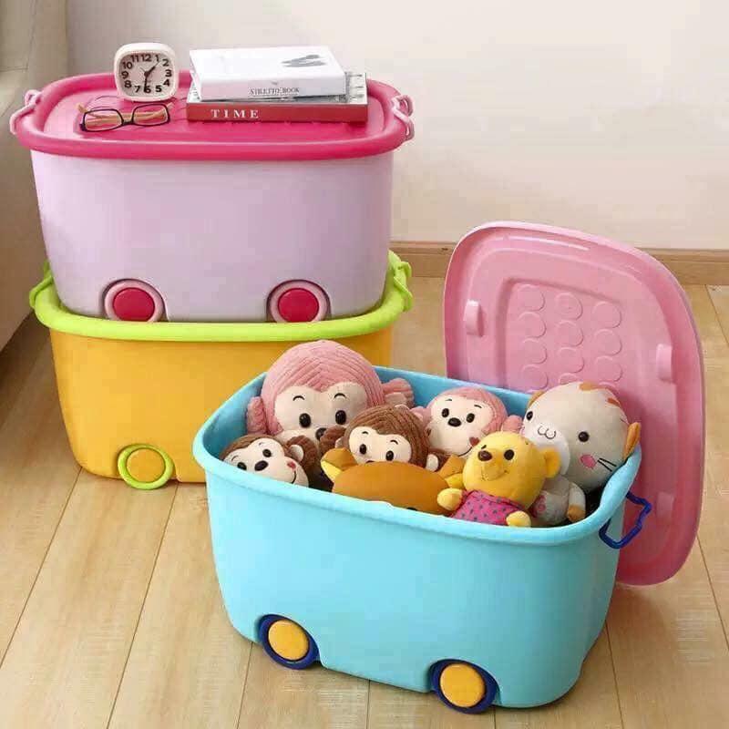 Thùng Đựng Đồ Chơi Đa Năng Kèm Bánh Xe