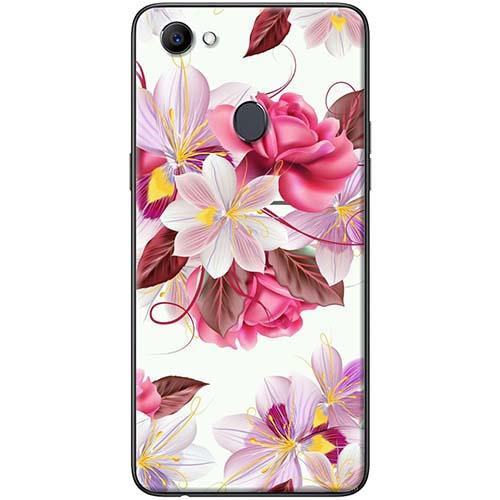 Ốp lưng Oppo F7 Hoa hồng trắng