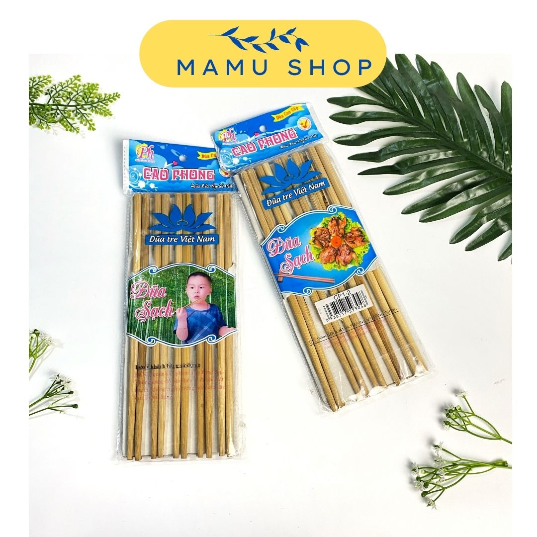 Đũa ăn cơm đũa gỗ tre thường Mamu shop M169