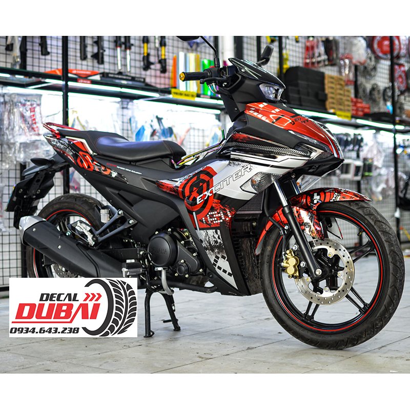 Tem Trùm Exciter 155 Đỏ Trắng Speed