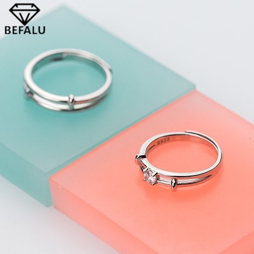Nhẫn Đôi Bạc 925 Kiểu Hàn Quốc N26-27 Freesize- BEFALU