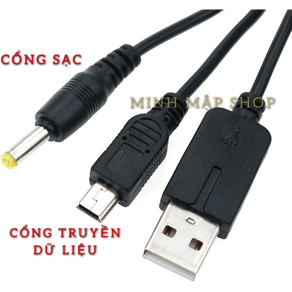 Cáp sạc 2 in 1 dành cho máy game PSP 1k/2K/3K
