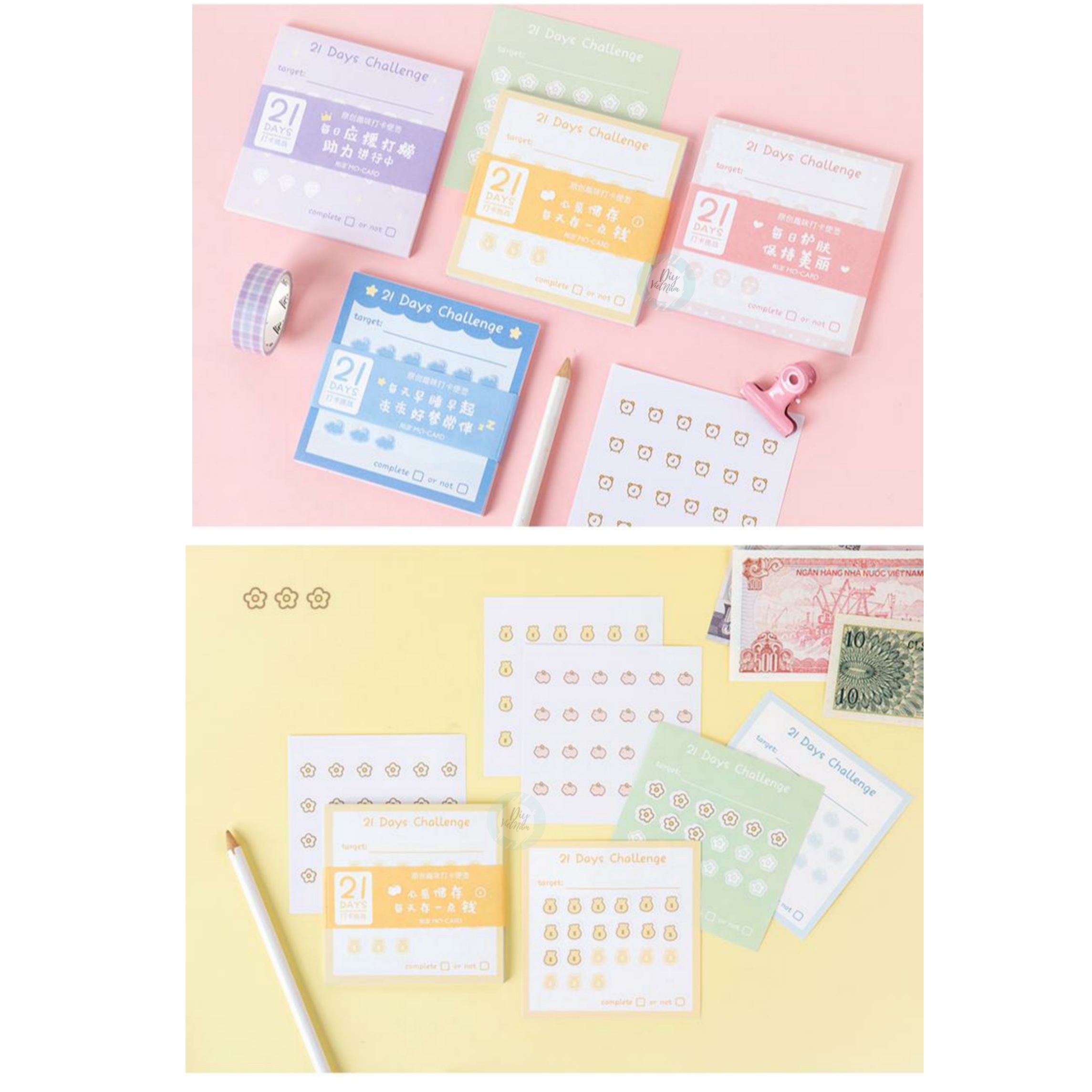 [HCM]GIẤY NOTE KẾ HOẠCH 21 NGÀY