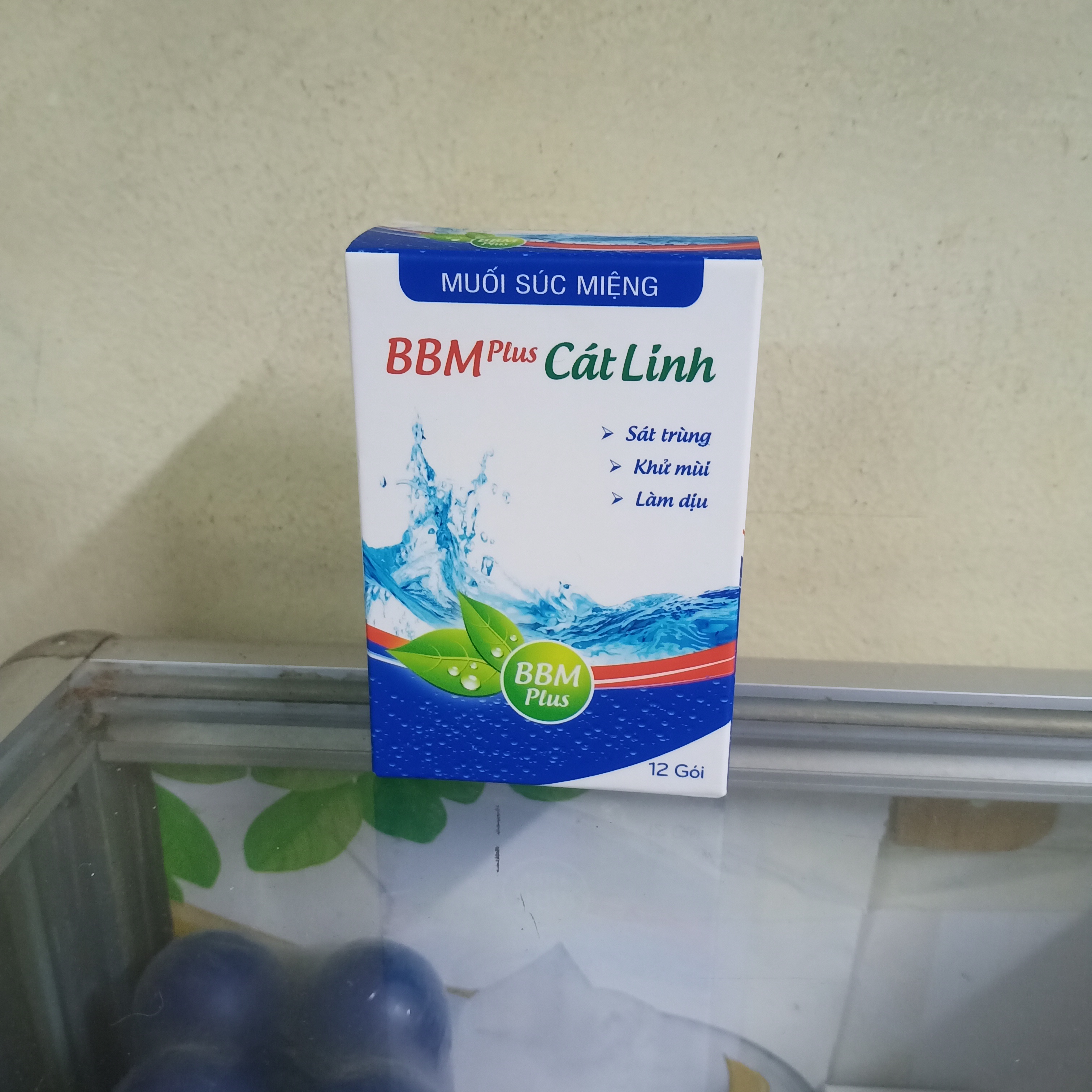 Muối súc miệng họng BBM Plus Cát Linh 12 gói