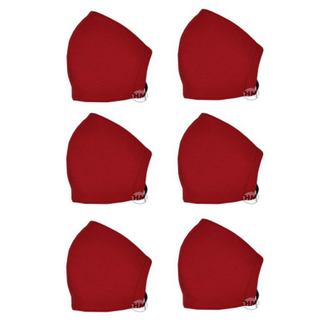 set 5 khẩu trang màu trơn vải coton mềm mịn