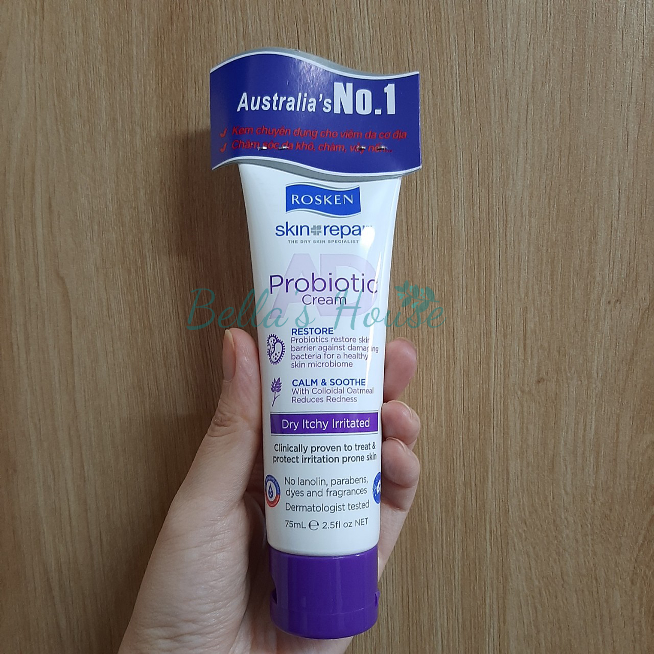 HCM [ TEM CÔNG TY] Chăm Sóc Da Khô, Chàm, Vảy Nến - ROSKEN AD Probiotic  75mL & 400mL