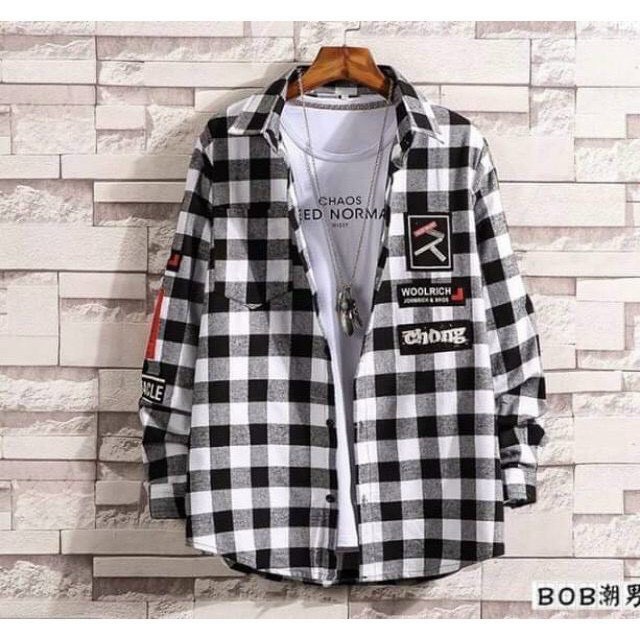 Sơ mi caro unisex - sơ mi flannel TP236