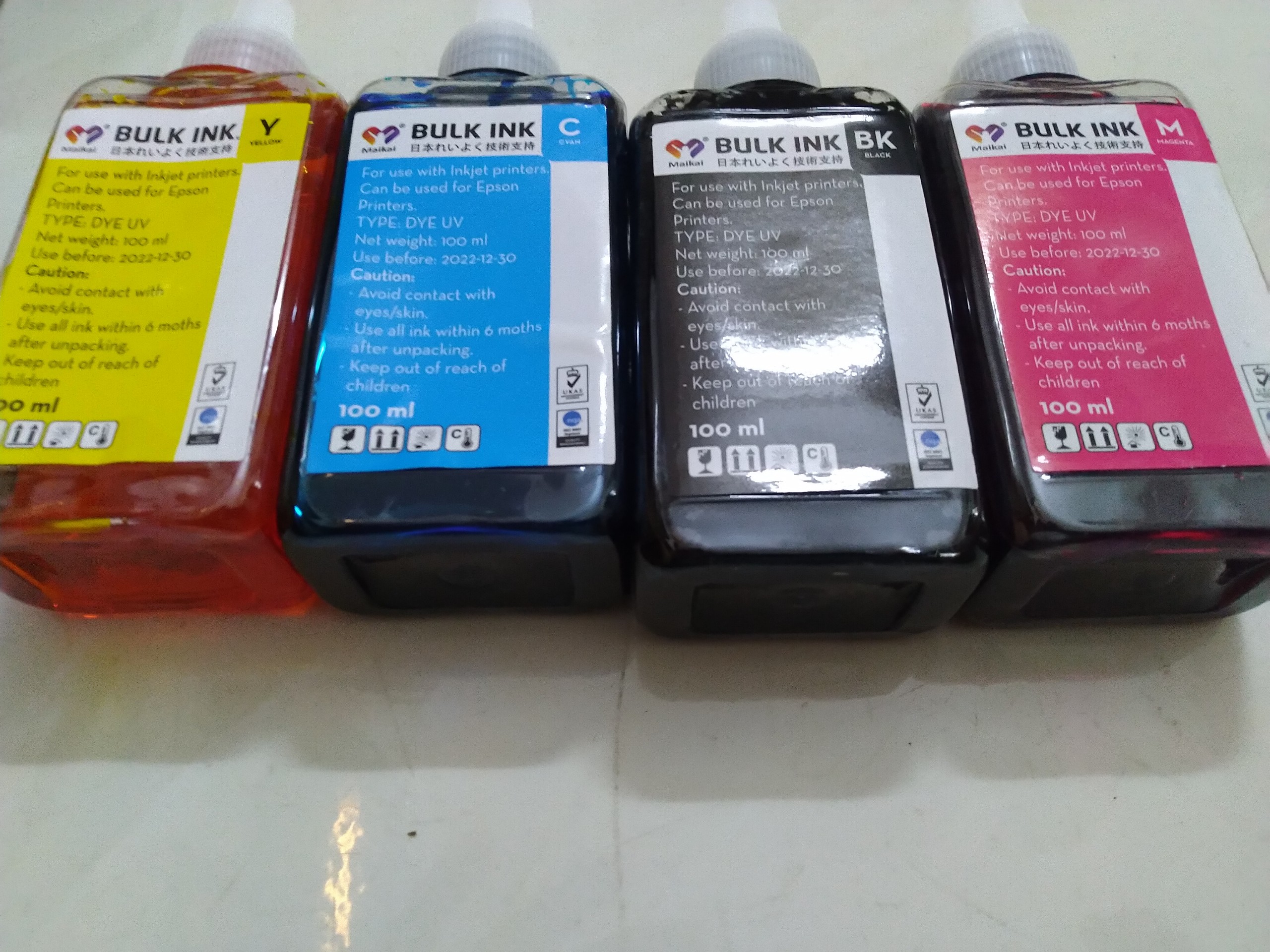 Bộ 4 màu mực dành cho máy in Epson L350