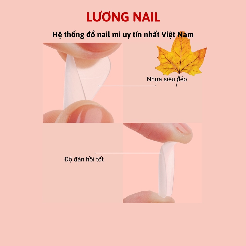 Móng úp HSM nhám sẵn  đủ 4 form hộp 500 móng