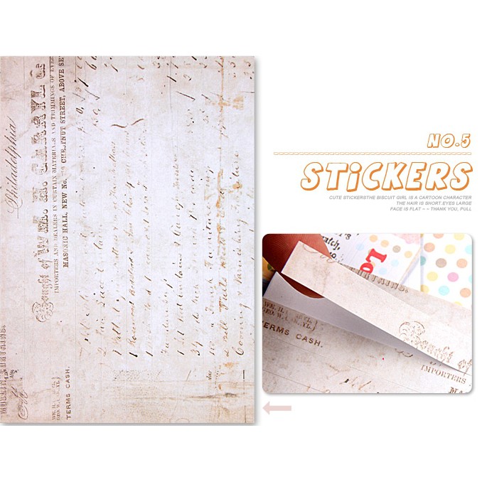 [HCM]Bộ 6 tấm sticker trang trí vintage