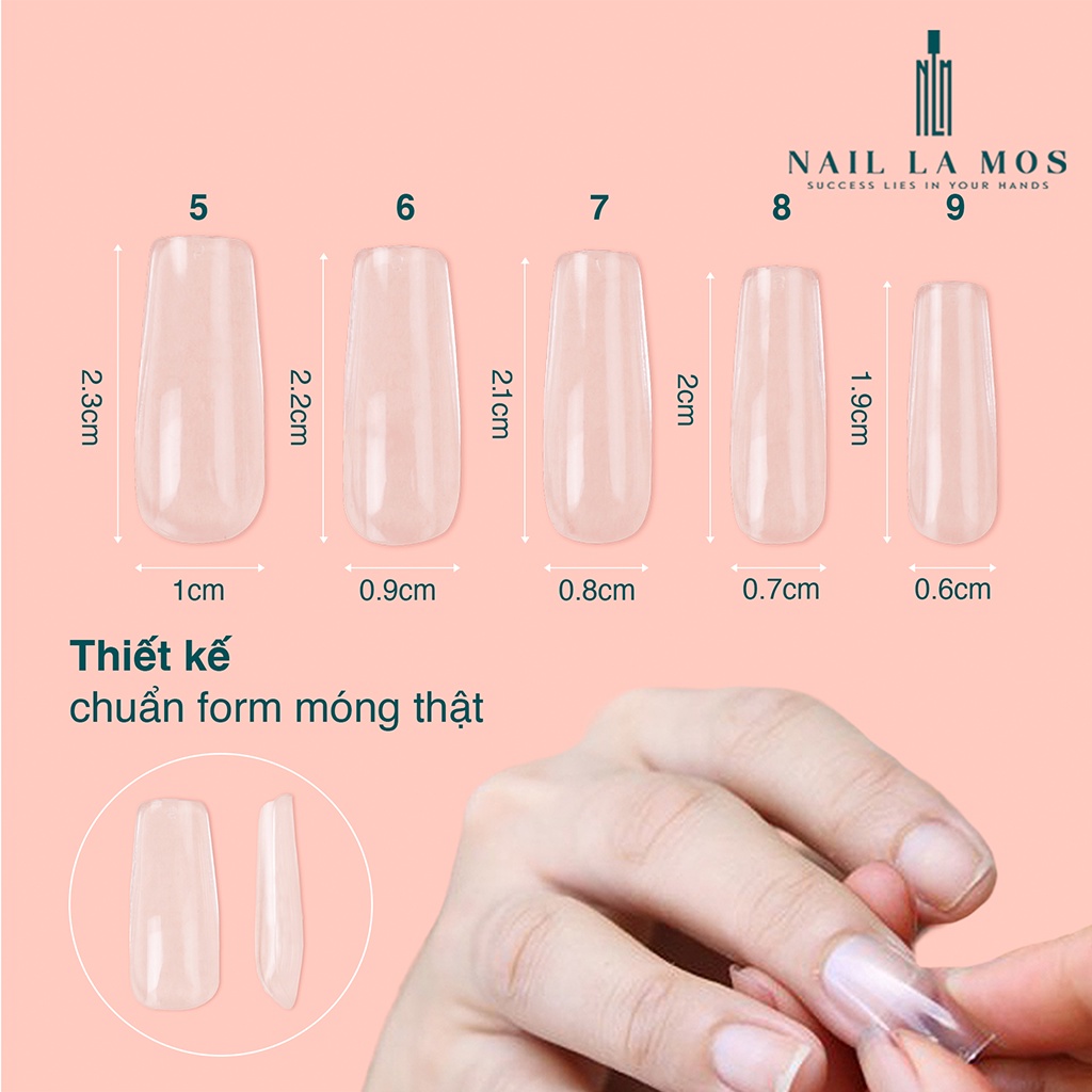 Móng úp HSM lẻ size phom chuẩn (size từ 5 6 7 8 9)