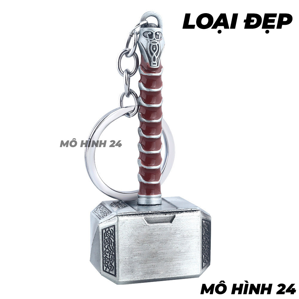 [THÉP TITANIUM] Búa thor mô hình móc treo chìa khóa Thor Marvel Figure siêu anh hùng mjonir