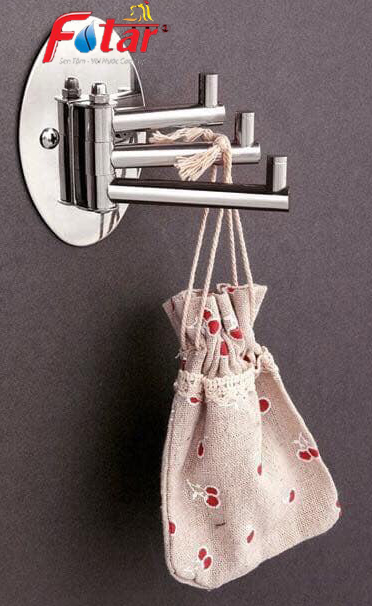 Móc Treo Quần Áo Gắn Tường Bằng INOX 304 Trong Nhà Tắm Bộ Ba Chia hàng đặt xưởng dày chắc to móc áo